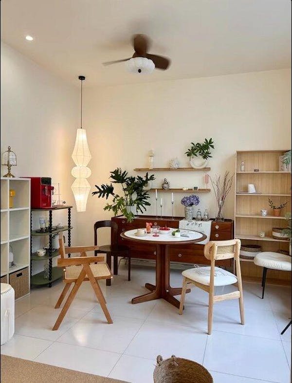 Antizer Washi Paper Corner Pendant Light for High Ceilings