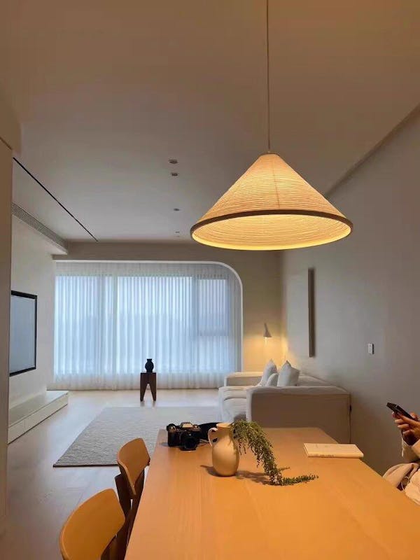 Antizer Washi Paper Hat Pendant Lamp for Dining Room