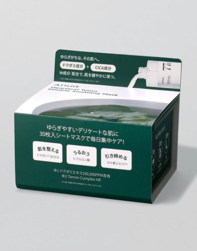 ドクダミ トナーダブルスージングマスクパック 30枚 – アヌア Anua