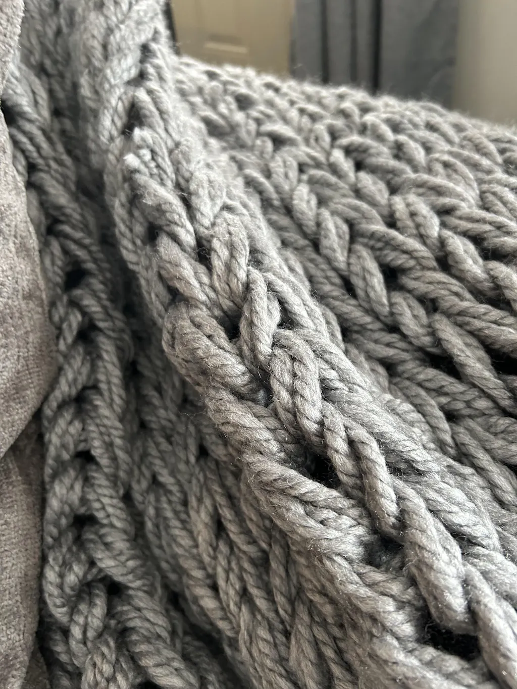Chunky Knit Blanket in Navy Blue – Anzy Home
