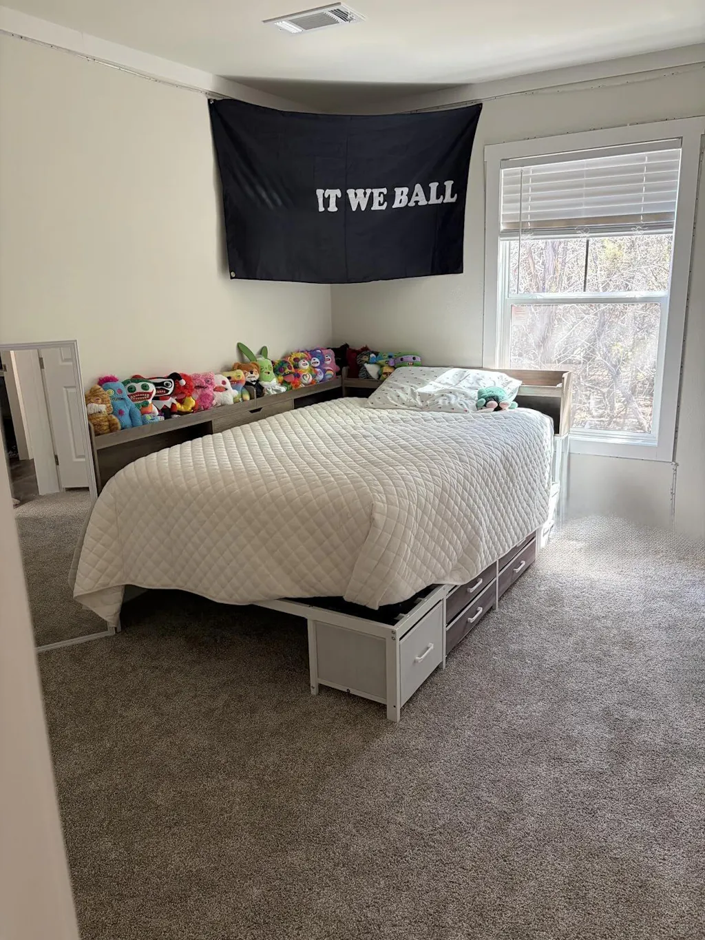 AOGLLATI Corner Bed Frame with Bookcase and Hidden Storage Twin Size Daybed with Charging Station and Led Lights for Kids Teens