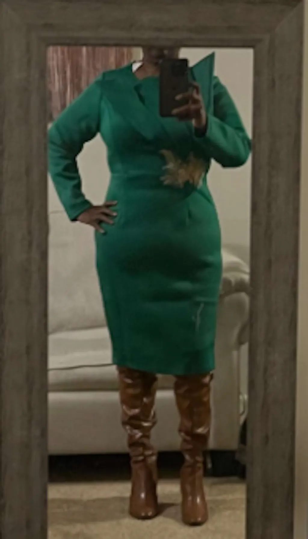 LOW BACK LONG DRESS WITH NECK HARDWARE THE OBELISK GATE