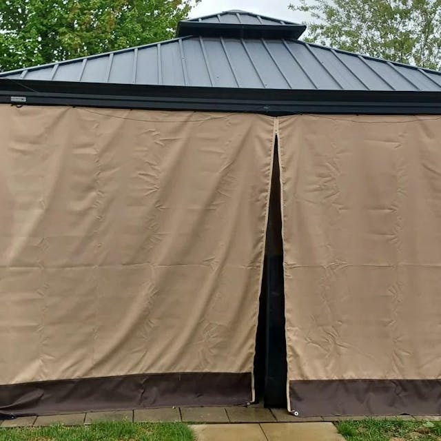 10'x12' Gazebo Side Walls 4 Panels (Curtain Only)