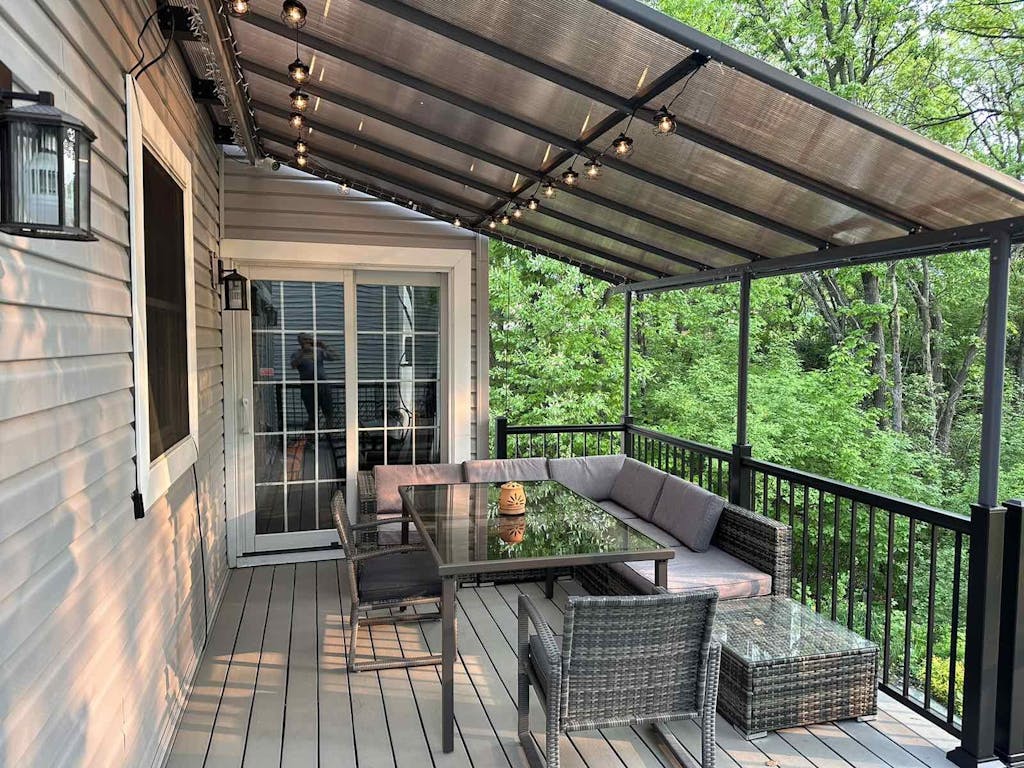 13x10/16.5x10 ft. Wall Mount Gazebo - Polycarbonate Outdoor Pergola