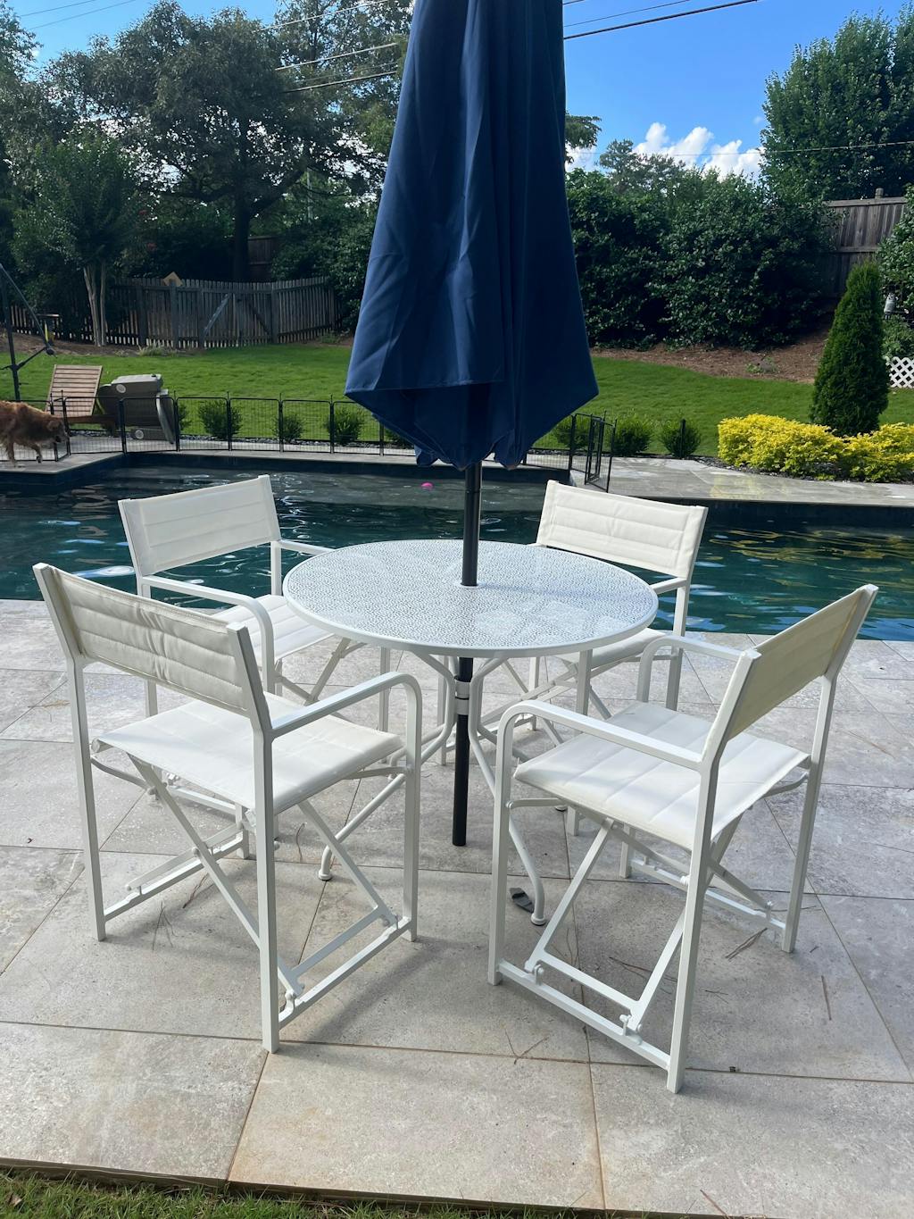 4 Pack Folding Chairs with Armrests, Portable Metal Frame Outdoor Camping Dining Chairs