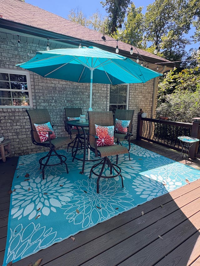 9 ft. Outdoor Patio Market Umbrella with 8 Sturdy Ribs, Push Button Tilt and Crank