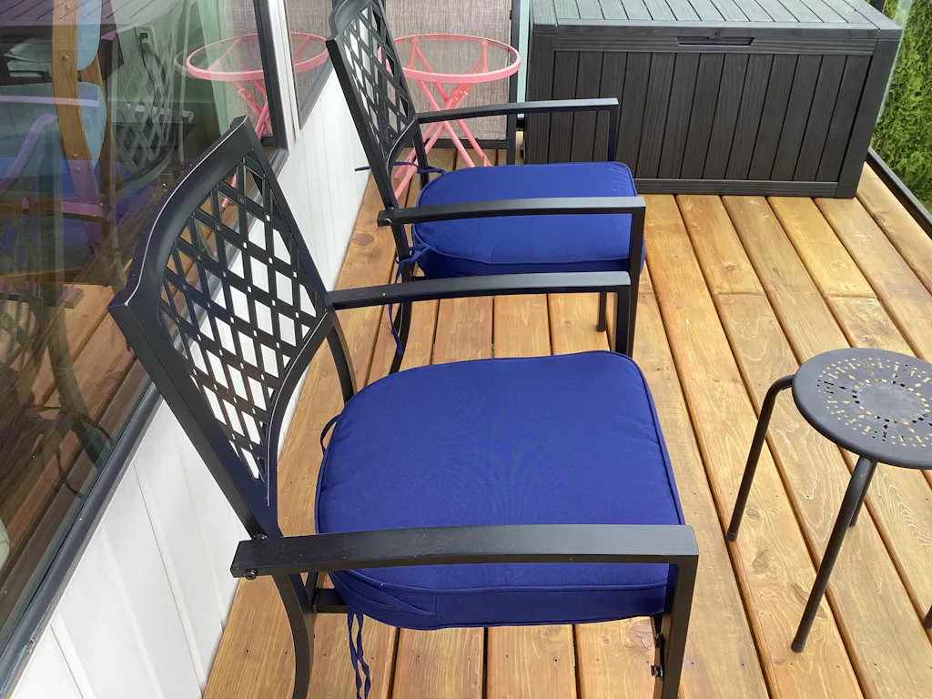Outdoor Dining Chair Cushions Set, Patio Chair Pads, Navy Blue