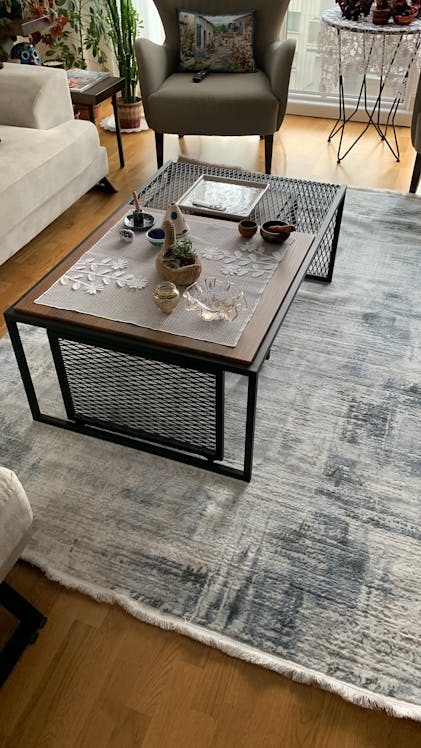 Vivaldi 9721 Mavi - Makine Halısı