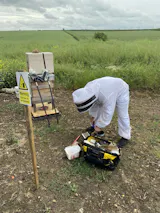White 3 layer fencing suit and gloves