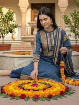 ADIDAS | FESTIVAL SPECIAL DESIGNER HEAVY EMBROIDERY SEQUENCE WORK TOP PENT WITH DUPATTA SET