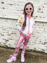 Little Mango Shop Appaman Nikki Bomber Jacket | Candy Cloud 2T