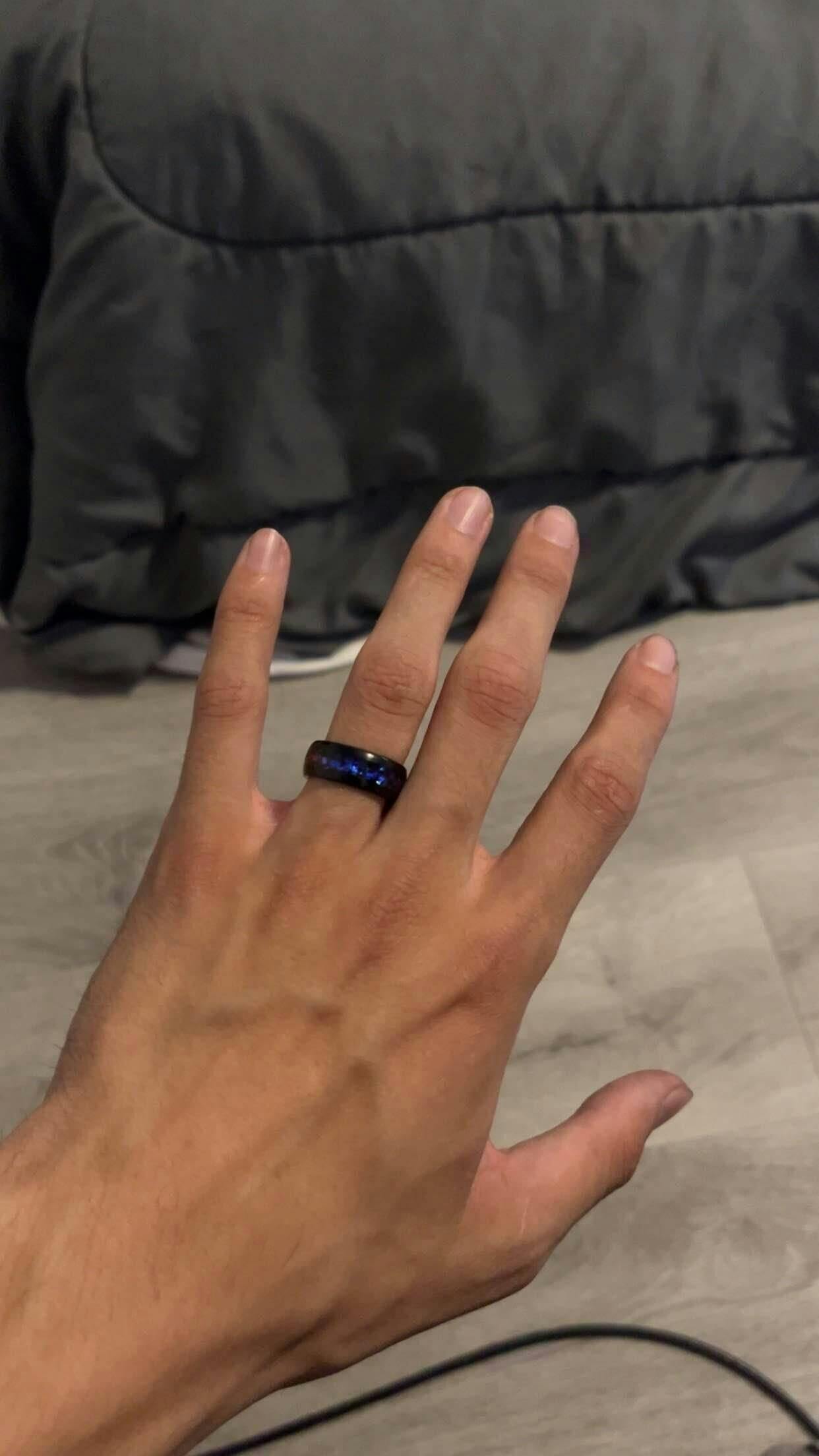 Orion Nebula™ Wedding Band- 8MM Black Tungsten – Aquamarise