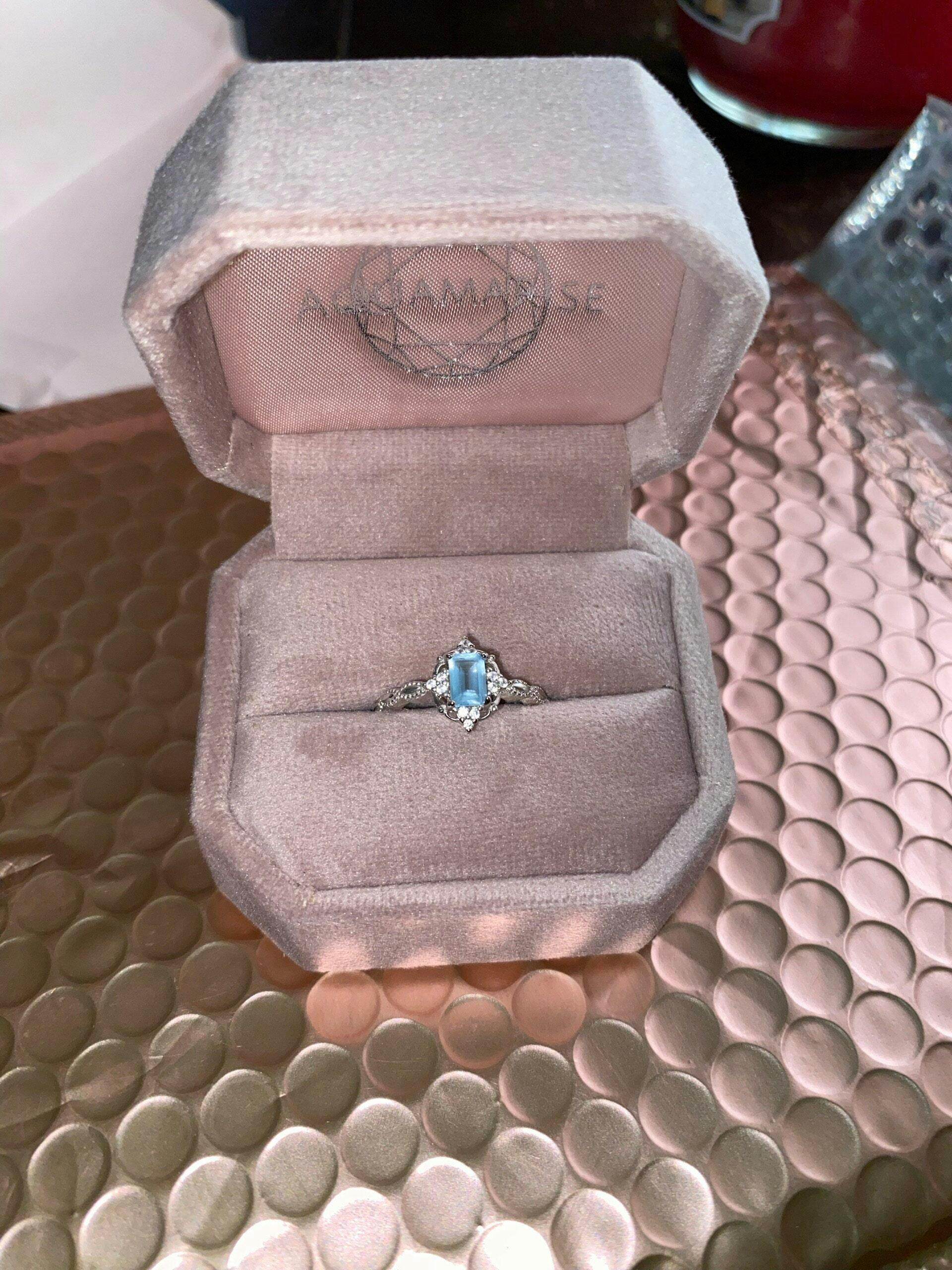 SAO♡ Vintage Aquamarine Ring in Sterling Silver – Aquamarise