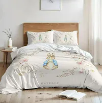 Floral Bunny Bedding Duvet Set
