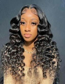 Pure-Luxe™ Loose Wave Natural Black Easy Wear Glueless 13x6 Ultra-Dense Human Hair Wig Pre-Cut Lace