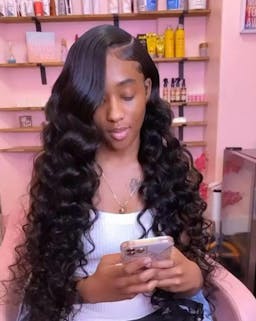 Pure-Luxe™ Loose Wave Natural Black Easy Wear Glueless 13x6 Ultra-Dense Human Hair Wig Pre-Cut Lace