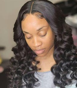 Pure-Luxe™ Loose Wave Natural Black Easy Wear Glueless 13x6 Ultra-Dense Human Hair Wig Pre-Cut Lace