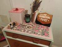 Floral: Strawberry Season – (end of line) tea towel or wall hanging
