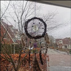 Crystal dream catcher Set, Dreamcatcher with real stone, Authentic Dreamcatchers hanging wall