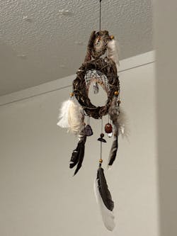 Healing crystals Dream catchers 3D orb, Dreamcatcher Crystal Mindfulness art mobile
