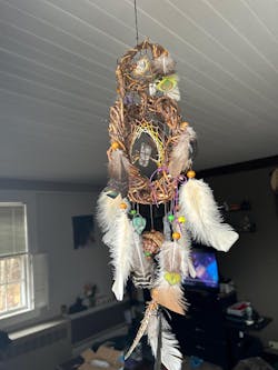 Healing crystals Dream catchers 3D orb, Dreamcatcher Crystal Mindfulness art mobile