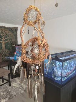 Healing crystals Dream catchers 3D orb, Dreamcatcher Crystal Mindfulness art mobile