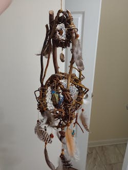 Healing crystals Dream catchers 3D orb, Dreamcatcher Crystal Mindfulness art mobile