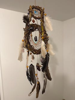 Healing crystals Dream catchers 3D orb, Dreamcatcher Crystal Mindfulness art mobile