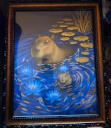 Capybara Dreams - Embellished Fine Art Print, 11x14