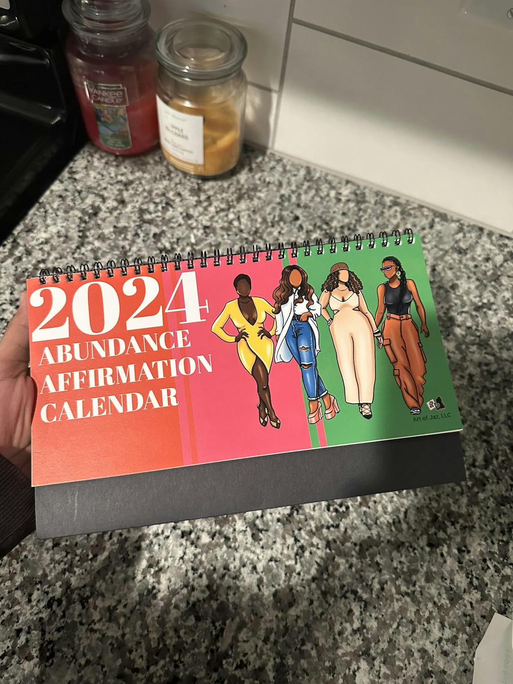 2025 Affirmation Desk Calendar Art of Jaz by Jazmine McFadden