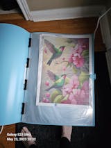 A2 Diamond Painting Storage Book Diamond Art Portfolio Folder for Diamond Dotz Diamond Painting Accessories, 30-Page Clear Sleeves Large Capacity. (