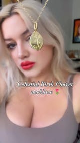 Celestial Birth Flower Necklace (Personalized Engravings Available)