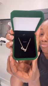 Infinity Loop Rose Gold Necklace