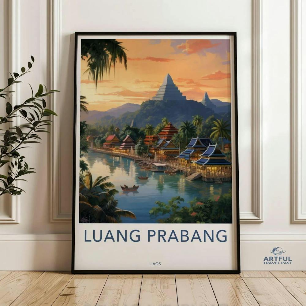 Luang Prabang Poster - Laos Wall Art