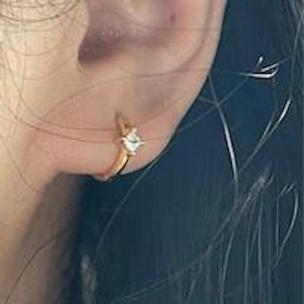 NOVA Hoops Øredobber Dame I Øreringer med Stein I Creol Øredobber