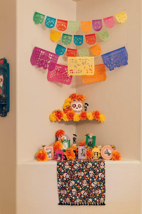 Mini Day of the Dead Papel Picado Bunting Decorations Set of 3