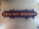 10th Year Metal Anniversary Gift - Multiple Sound Waves