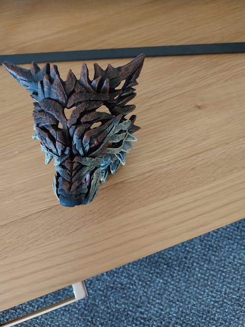 Wolf Bust Timber Miniature