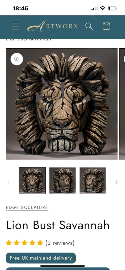 Lion Bust White