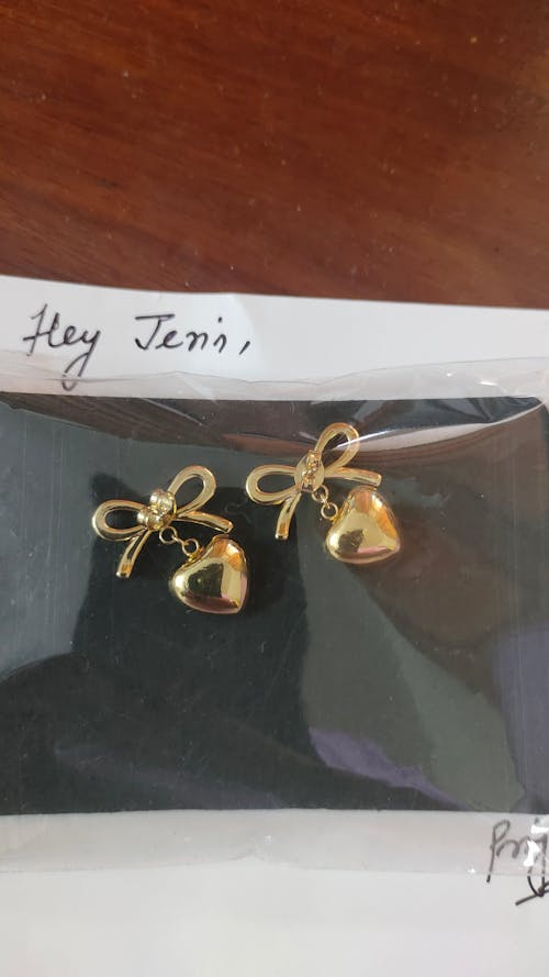 Ashara Heart Drop Earrings with Bow