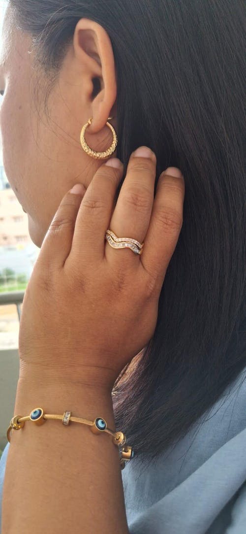 Ashara Waves of Grace Ring Duo|Adjustable