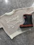 Hand Embroidered Chunky Knit Sweater - Stone