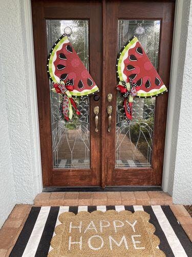 Funky Watermelon Red - Door Hanger (Hand-Painted)