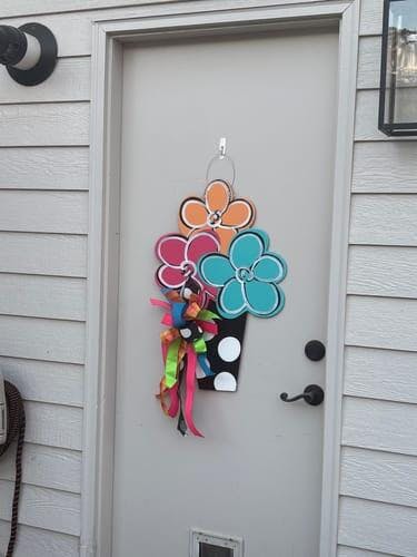 Flower Pot Door Hanger (Hand Painted)