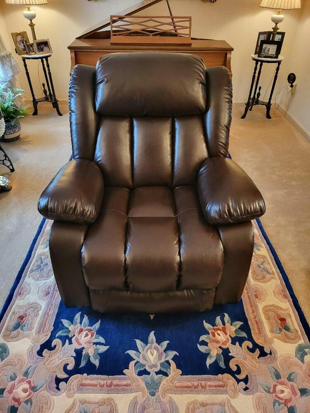 Infinite Position Lift Recliner Chair W/ Massage and Heating, Power by Dual Motor, Real Leather