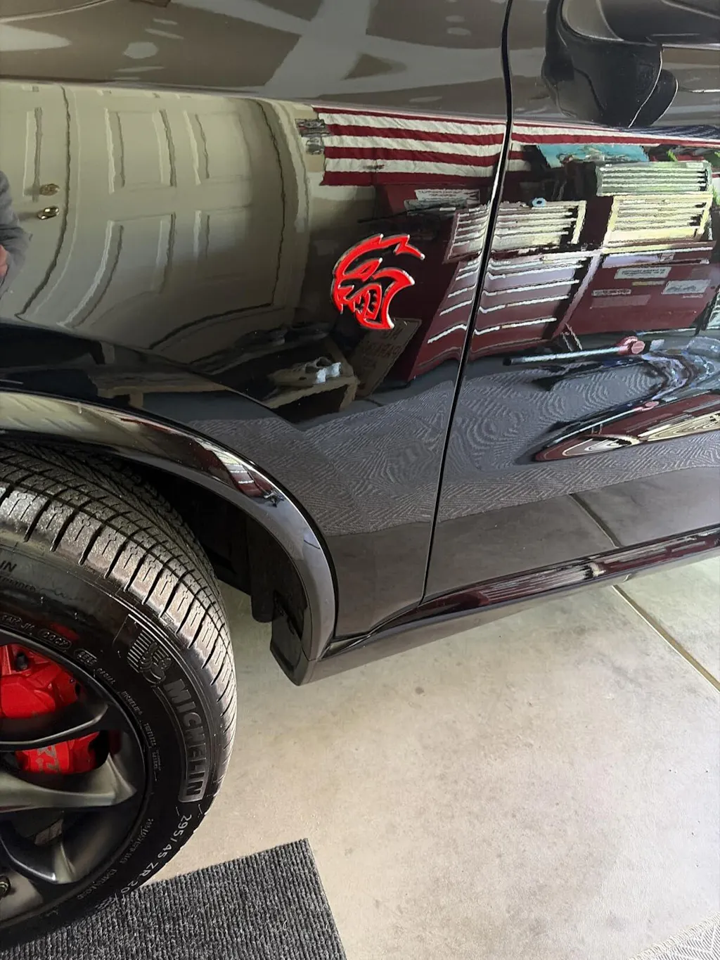 2x Hellcat Fender Side Emblem Badge Decal for SRT Hellcat Black