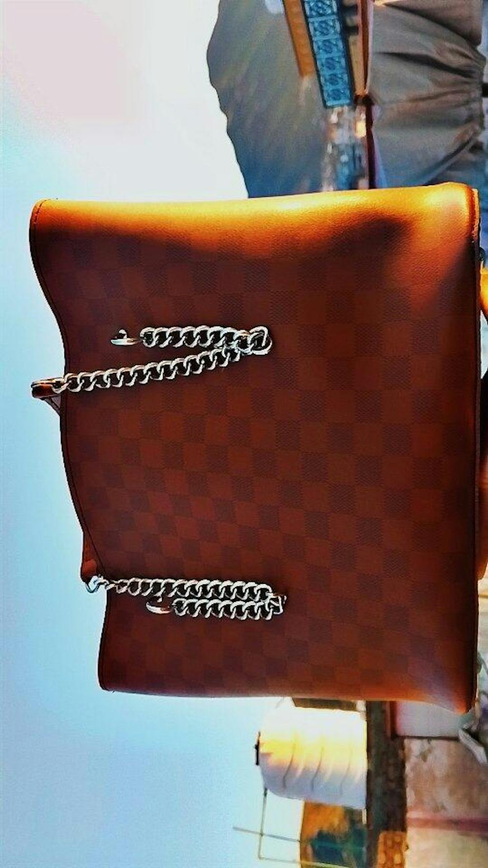 Verona Tote Bag Brown (checkered)