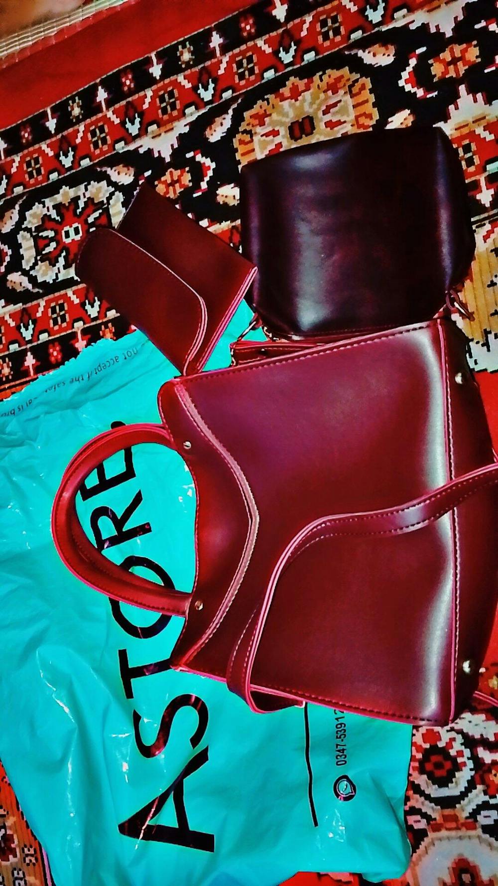 Smart set of 3 Bag maroon