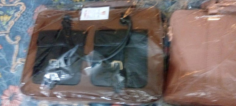 Buckle Laptop bag Brown & black