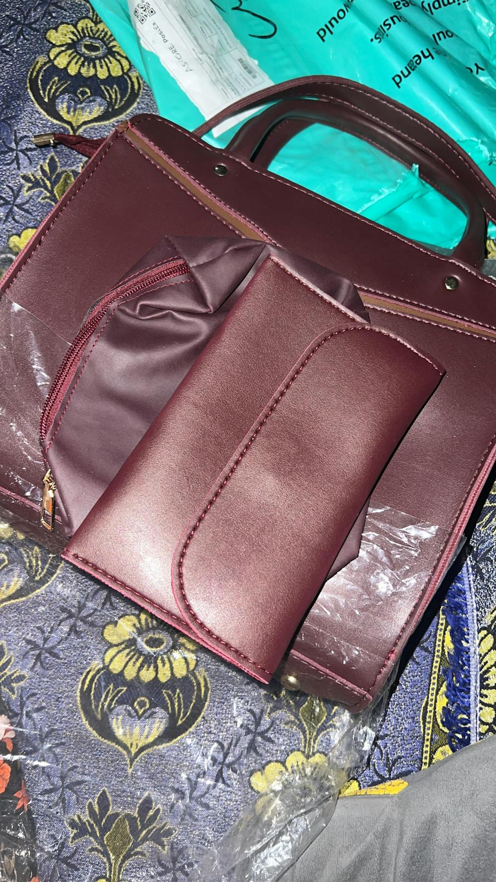 Smart set of 3 Bag maroon